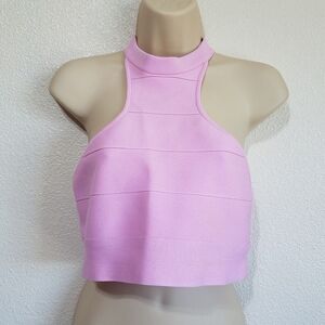 Herve by Herve Leger Bandage Halter Crop Top